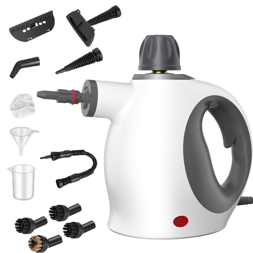 Multi-Purpose Pressurized Steam Cleaner - 12 Tools for Various Surfaces