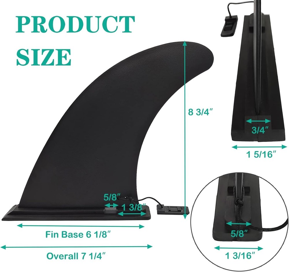 Universal nine inch paddle board fin