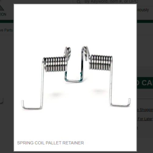 SPRING COIL PALLET RETAINER # 511-04