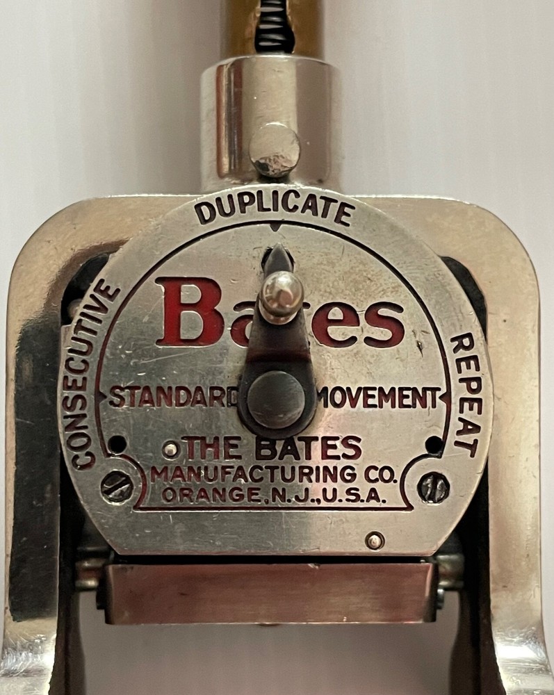 VINTAGE BATES LEVER MOVEMENT NUMBERING MACHINE