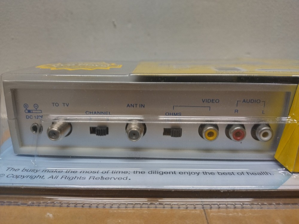 NOS Trisonic AV/RF Auto Switch RF Modulator Box - Sealed