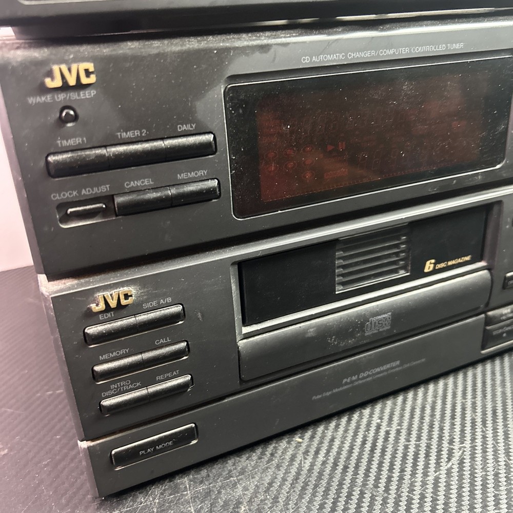 JVC MX-C5 Compact Component System 6+1 CD Changer/ Dual Tape *Read*