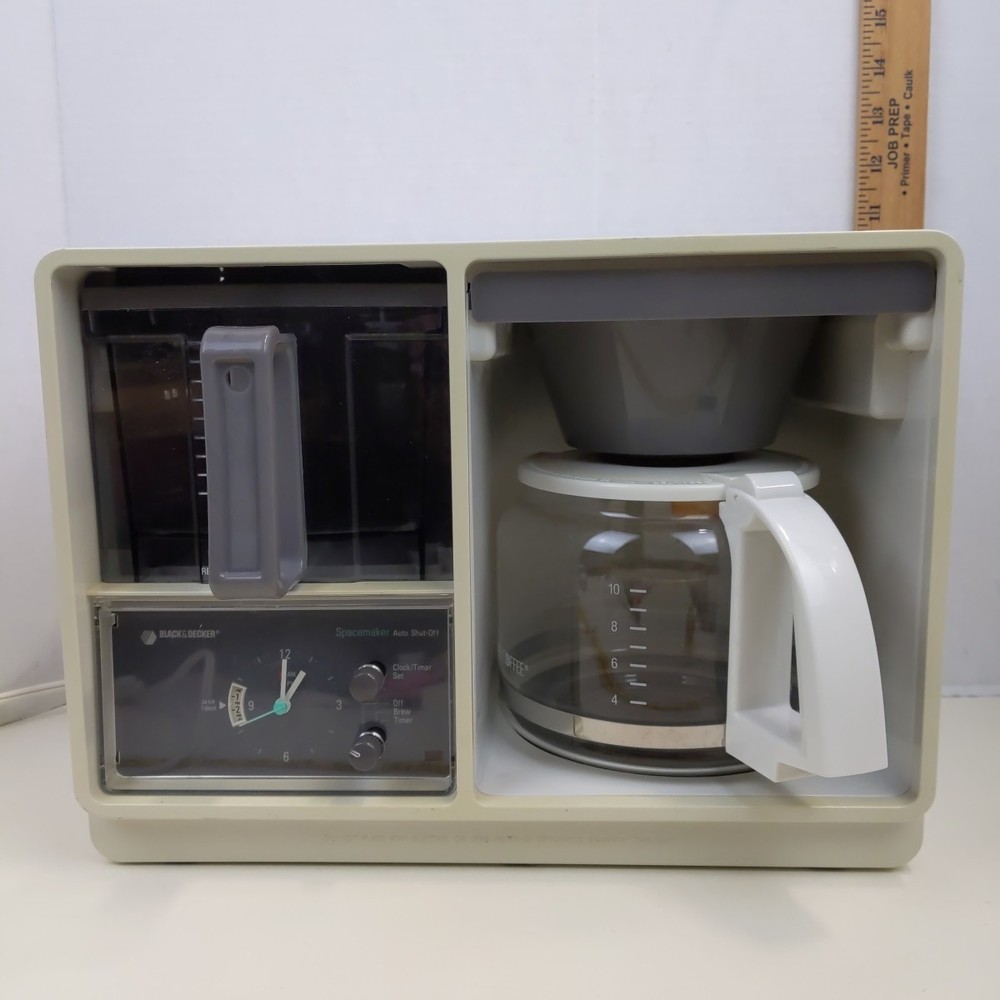 Black Decker Spacemaker Undercabinet Coffee Maker Timer Auto 10 Cup Retro Tested