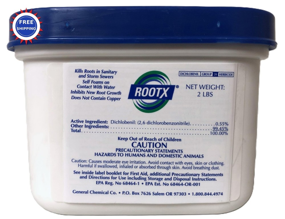 Sewer Root Control Foaming 2LB JAR ROOTX Funnel APPLICATOR Lines Septic Systems