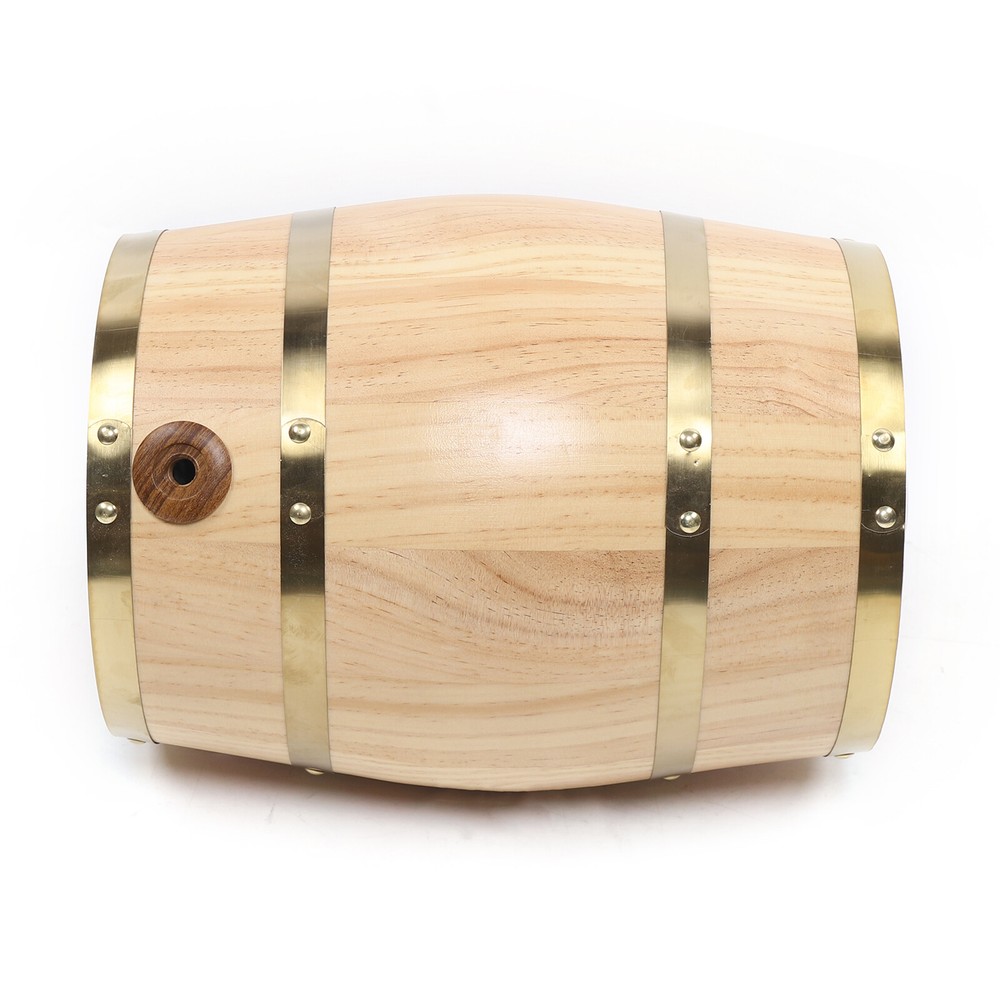 10L Pine Wood Barrel for Wine & Whiskey Storage - Stylish & Durable