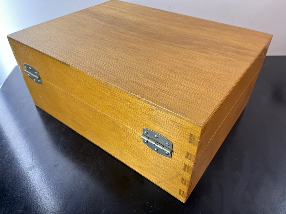 Olympus Wooden Microscope Accessories Box — Vintage