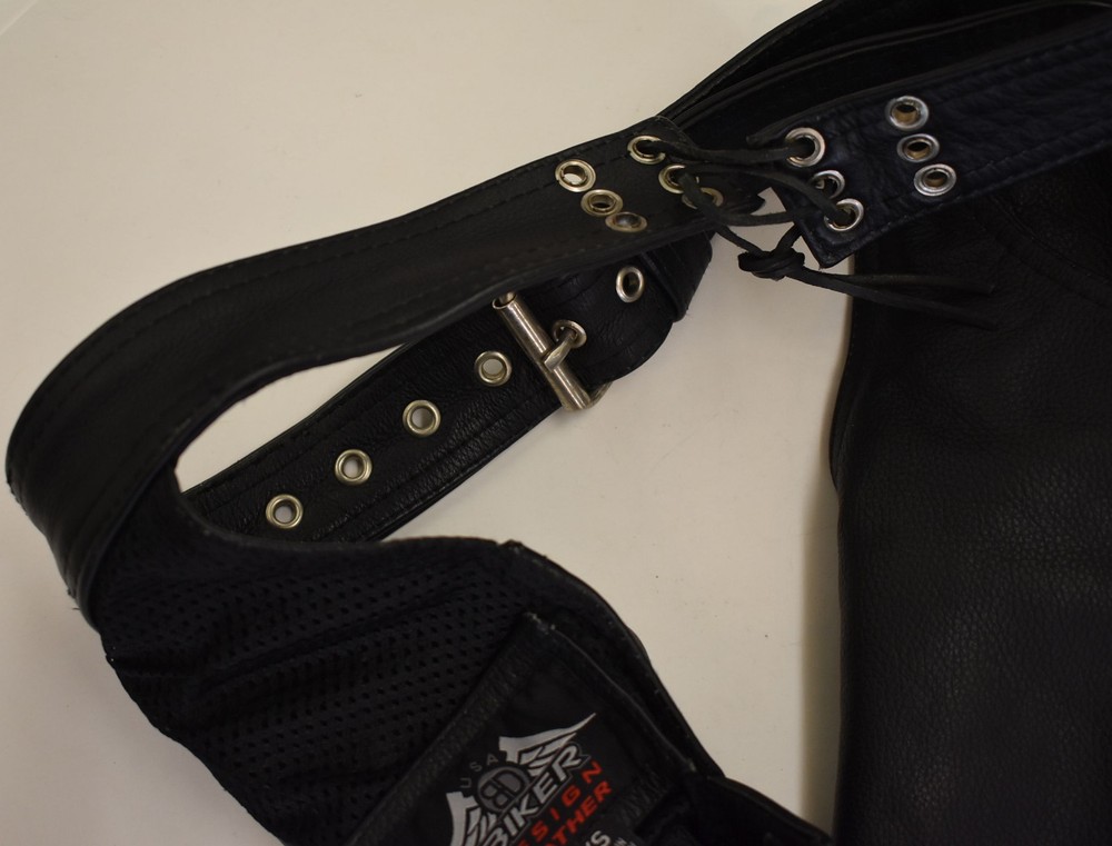 Leather Motorcycle Biker Chaps BD Bikers Design XS
