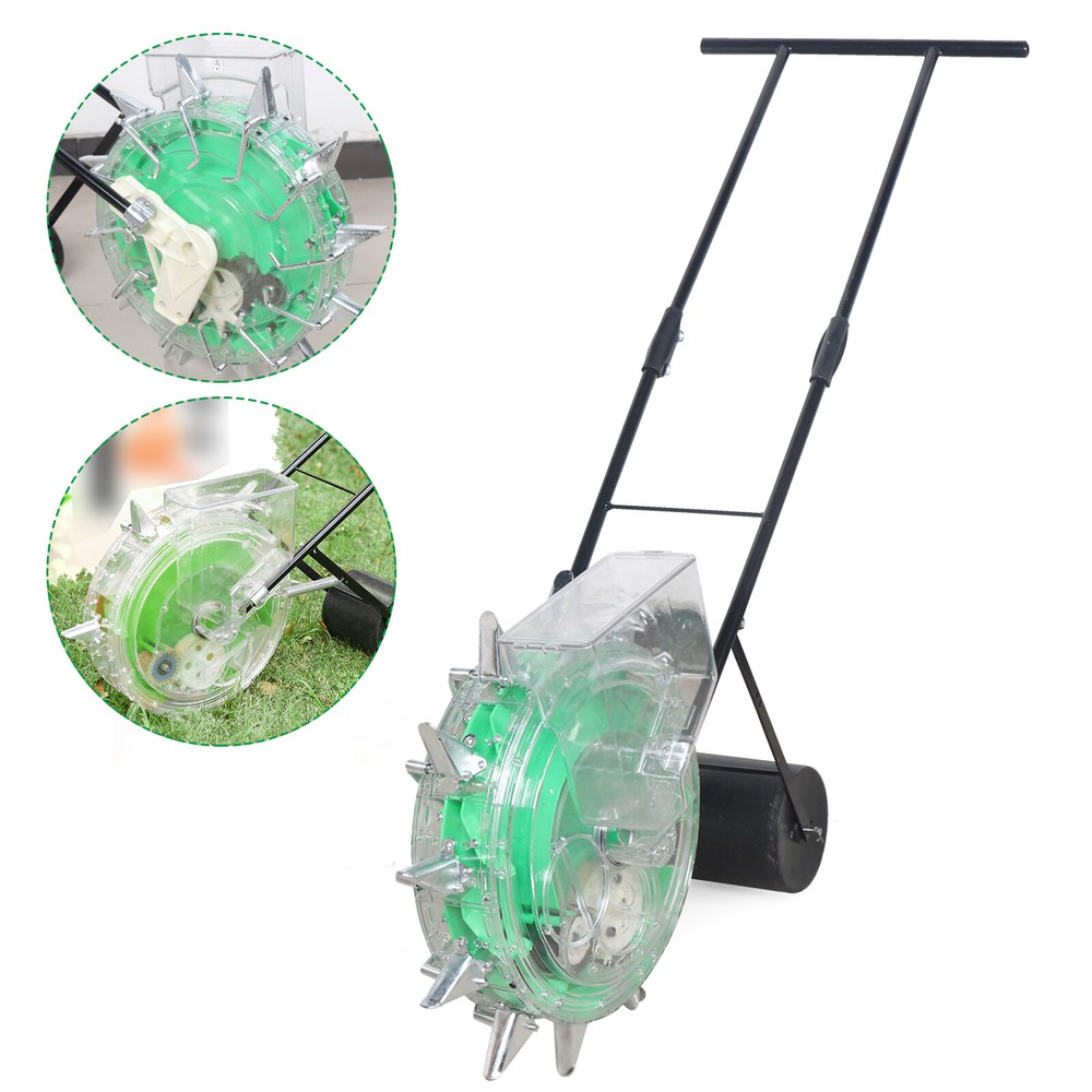 Hand Push Roller Seeder Manual Seeding Machine Soy Corn Carousel Seed Planter