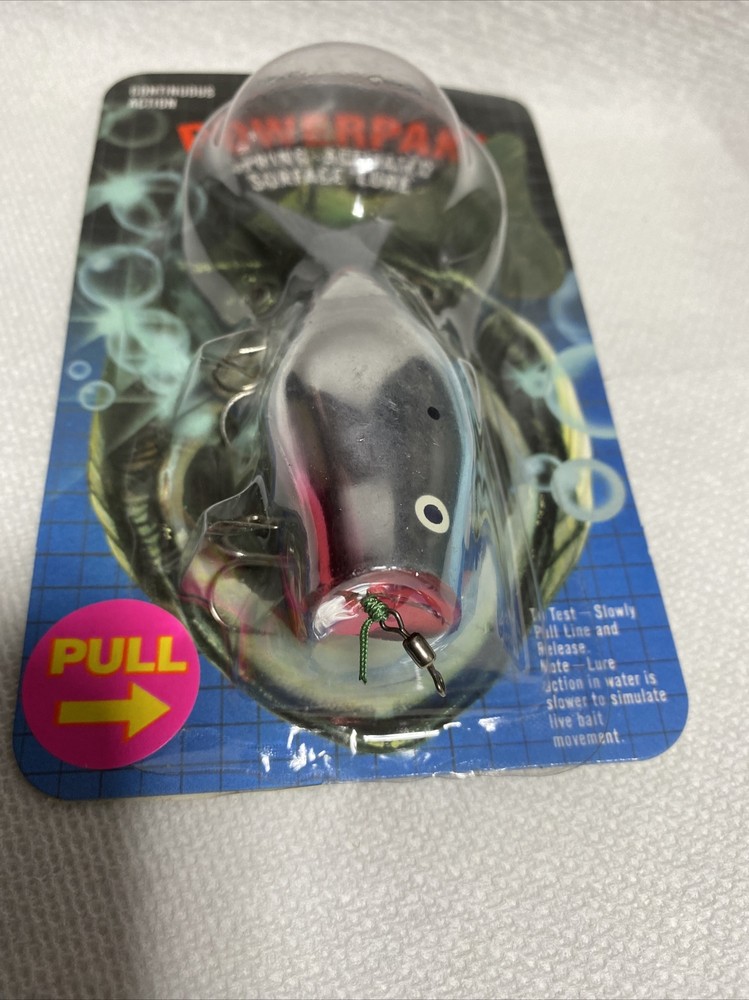 Vintage POWERPAK SHAD SPRING-ACTIVATED CHROME / BLUE