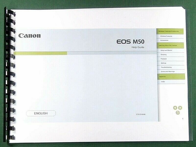 Canon EOS M50 Help Guide: 96 Pages & Protective Covers