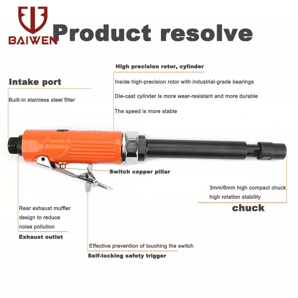 Advanced Pneumatic Grinder Straight Grinding Engraving Tool Air Carving Machine