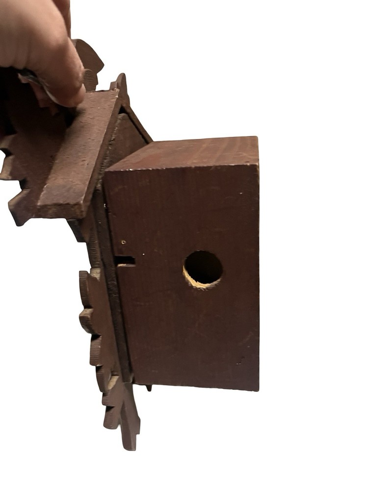 Vintage Germany 1 Day Black Forest Cuckoo Clock Bird Leafs EMPTY NO CLOCK