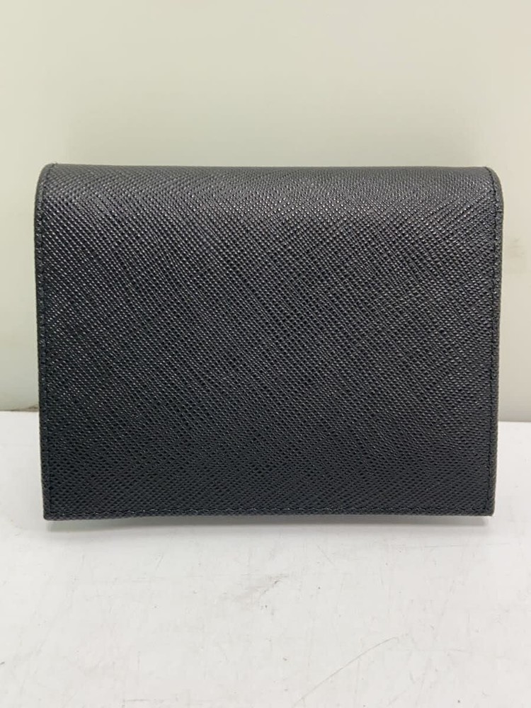 PRADA fold wallet bi-fold leather Black mens Used