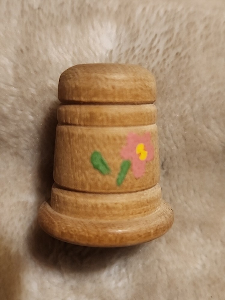 Wooden Hand Painted Thimble
