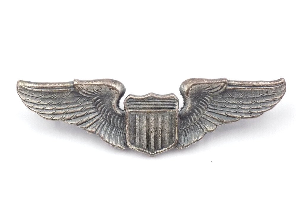 Original Vietnam War USAF Pilot Wings Silver-Filled