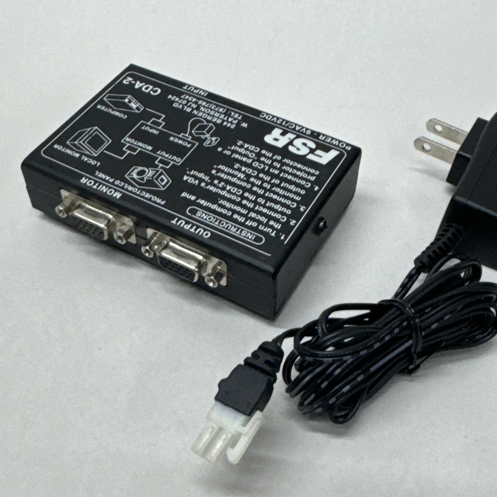 FSR CDA-2 Computer Video Distribution Amplifier With Power Supply