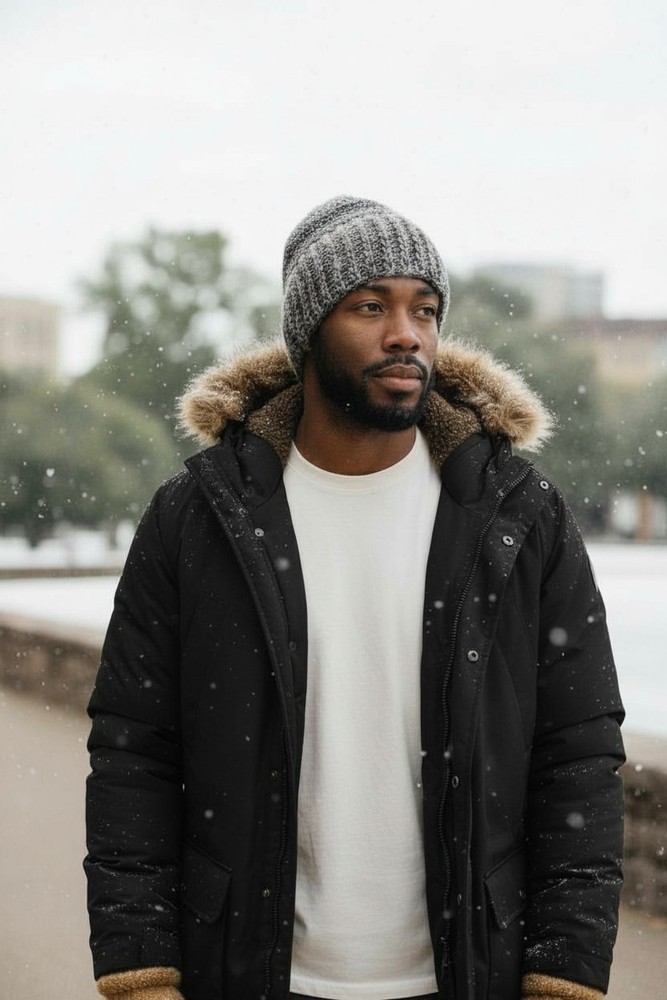 Crocket Black/Grey Hombre Unisex Beanie