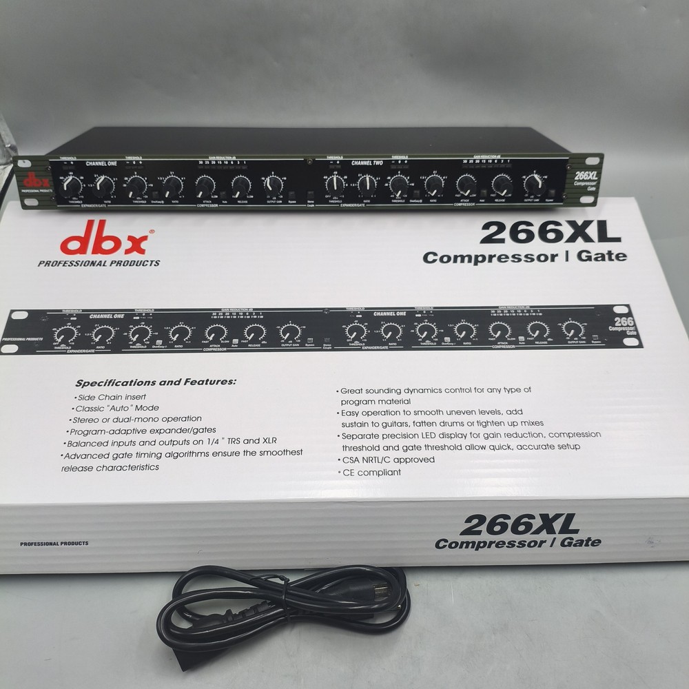 DBX 266xs Dual Channel Compressor Gate Dynamics Processor w/ Side Chain Insert