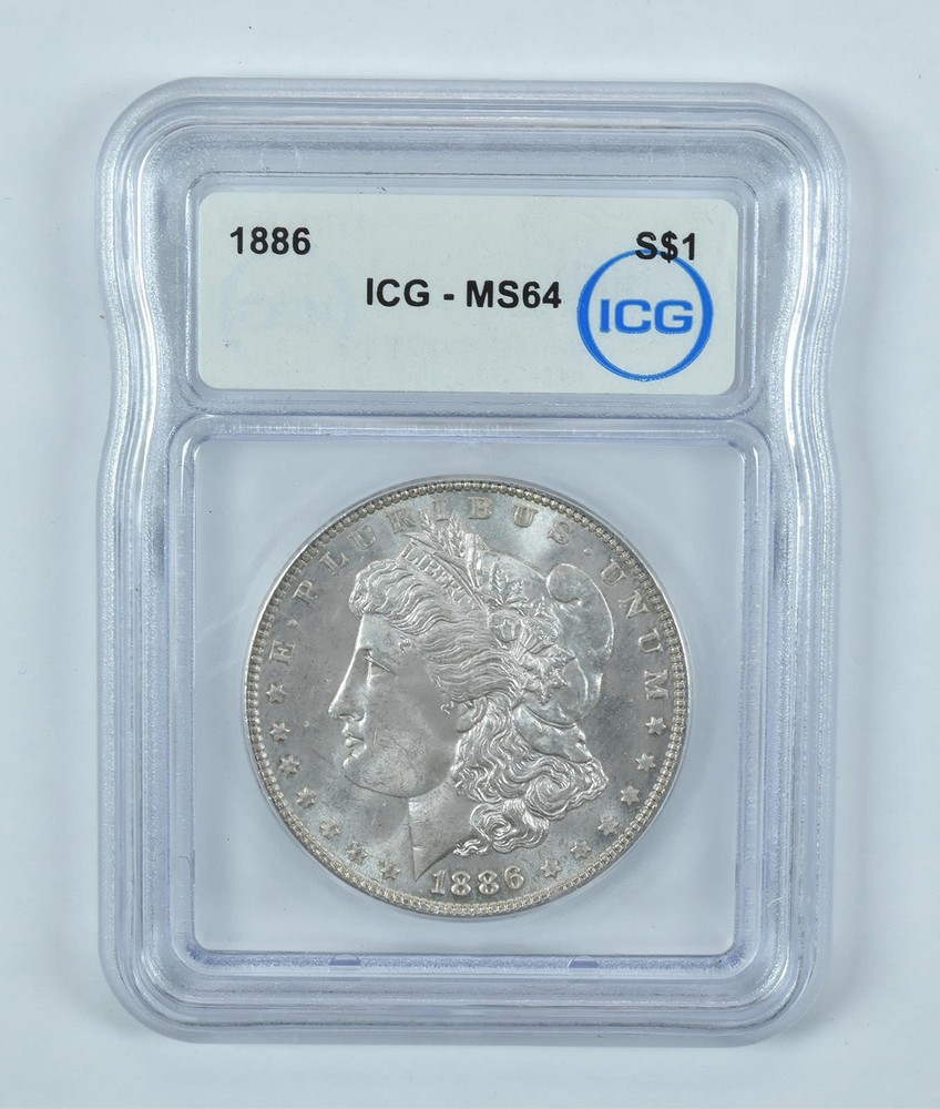 1886 Morgan Silver Dollar MS64 ICG
