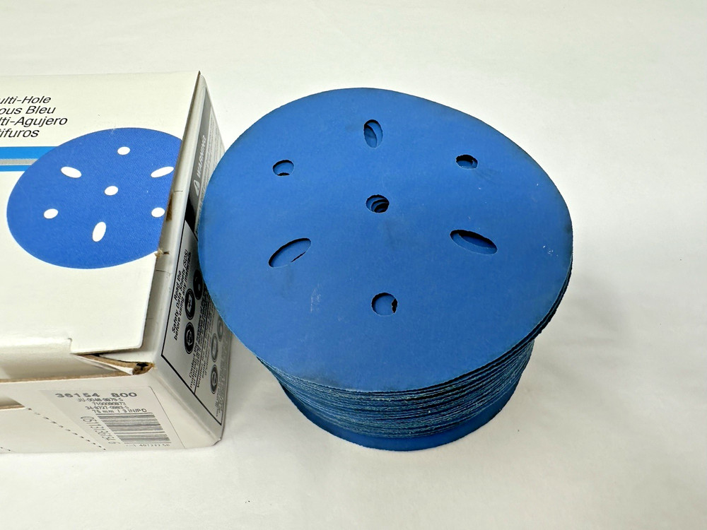 NEW 3M 36154 Multi-Hole Hook & Loop 800 Grit 3 in. Sanding Disc (50/Pack)