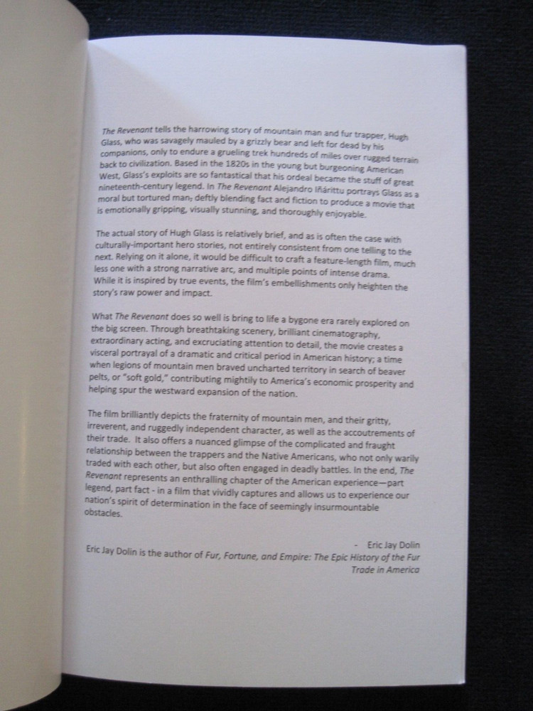 ORIGINAL SCRIPT - THE REVENANT, OSCAR CONSIDERATION, 1st Ed in Book Form
