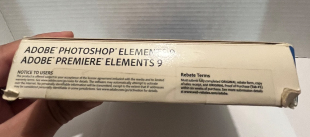 Adobe Photoshop Elements 9 & Premiere Elements 9 Bundle PC/Mac Complete w/ Seria