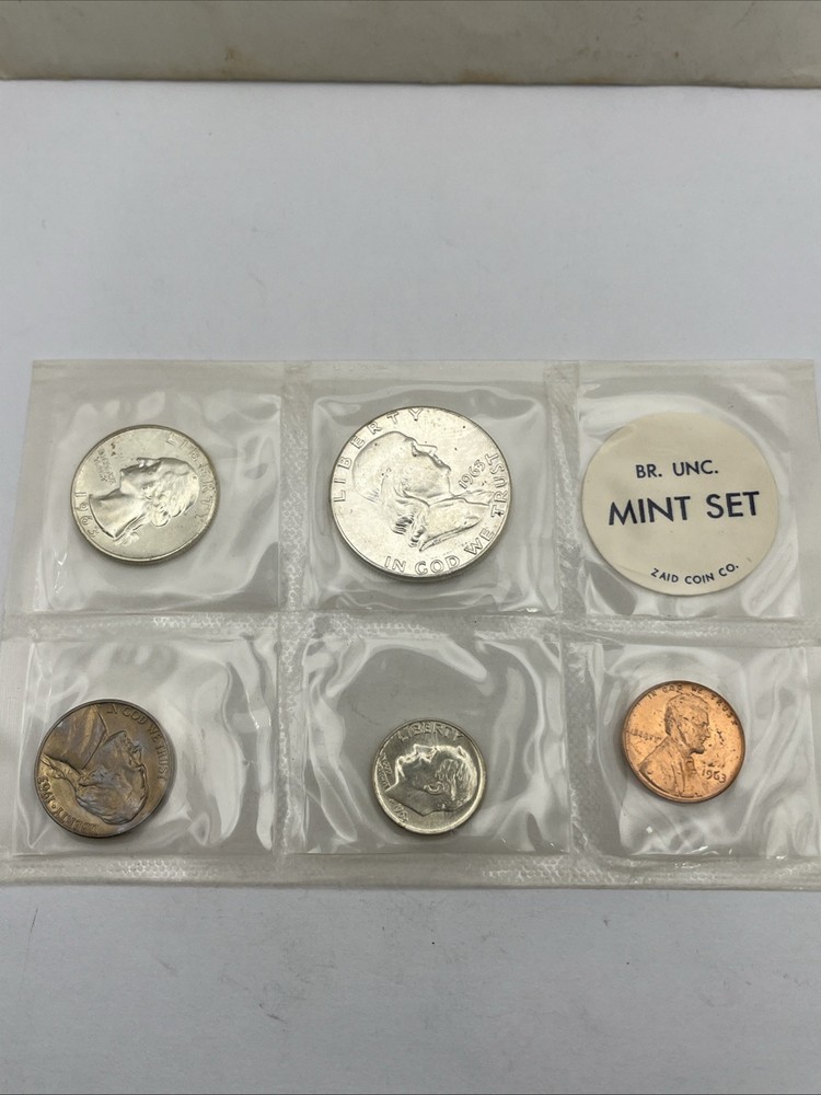 1963 US Silver Mint Sets Both P &D With Envelope