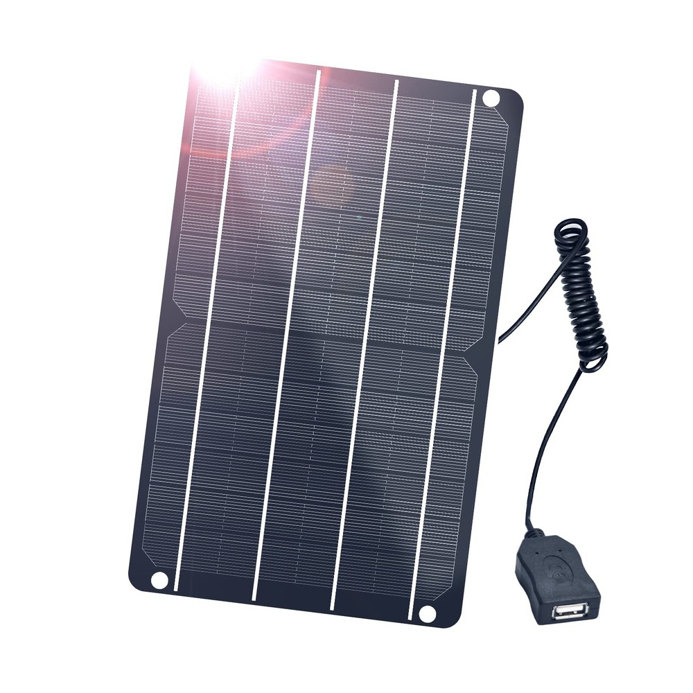 6W Mini USB Solar Panel, IP67 Waterproof Monocrystalline Module DIY Kit with ...