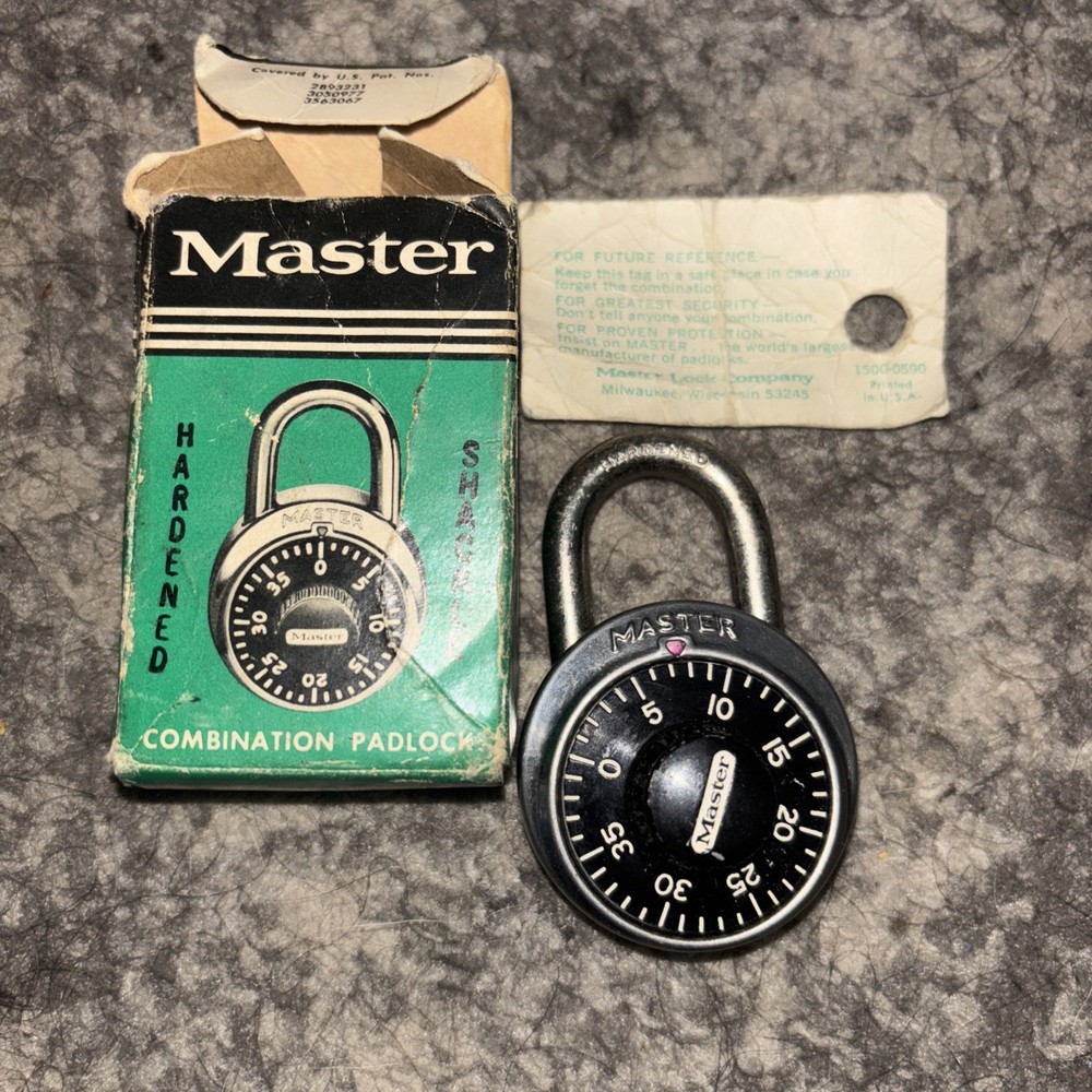 Master Combination Pad Lock 1500 - Vintage Pad Lock With Combination