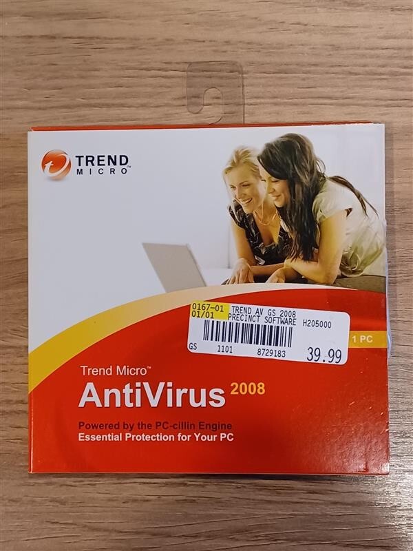 Trend Micro Antivirus 2008 Powered by PC-cillin Engine CD with Serial Number