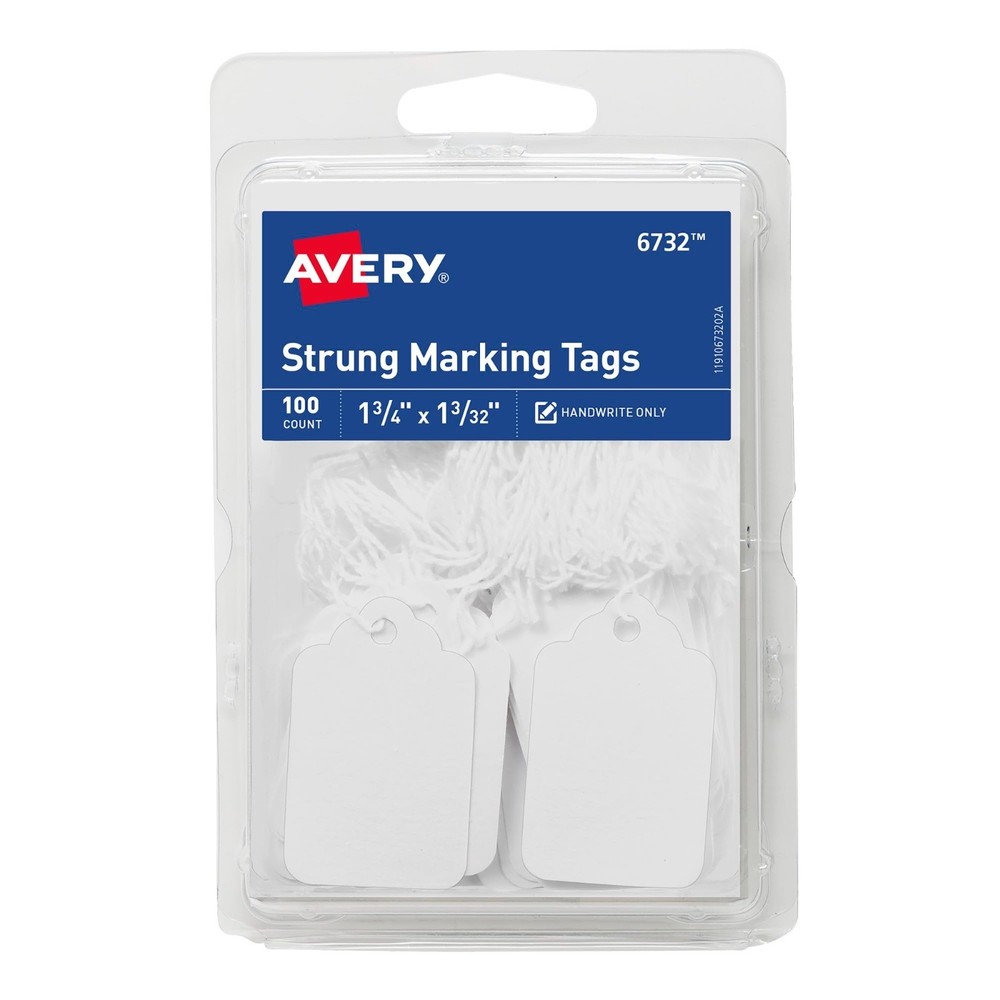 Avery Strung Marking Tags with String Attached,