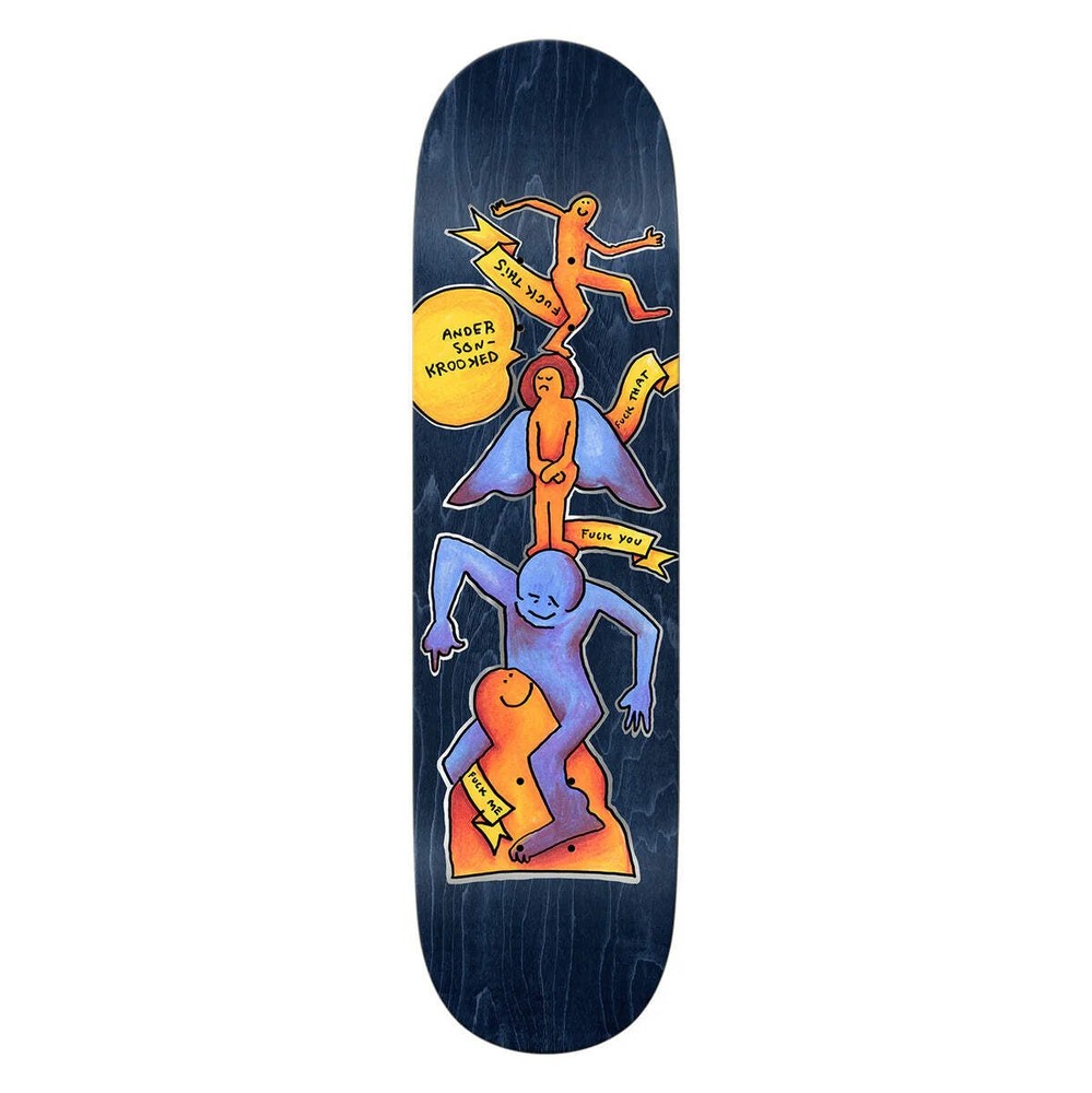Krooked Skateboard Deck Anderson Stack 8.38