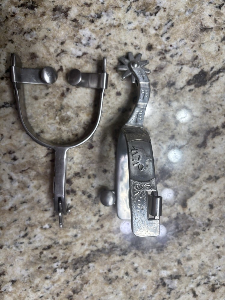 Engraved Pleasure Horse Spurs