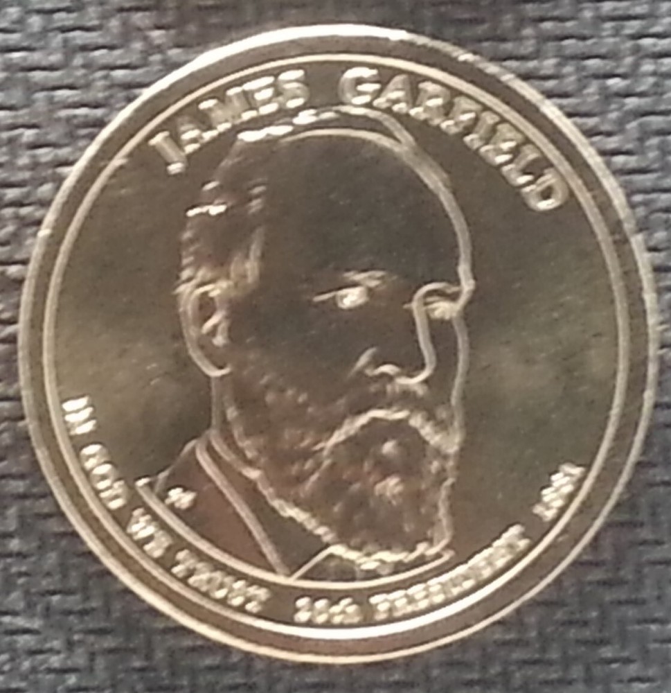 2011 D James Garfield Presidential Dollar From Mint Roll