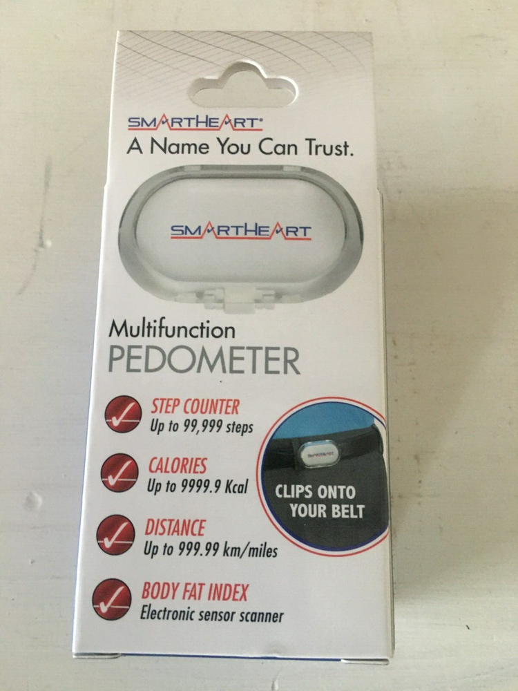 Smart Heart Multifunction Clip On Belt Pedometer