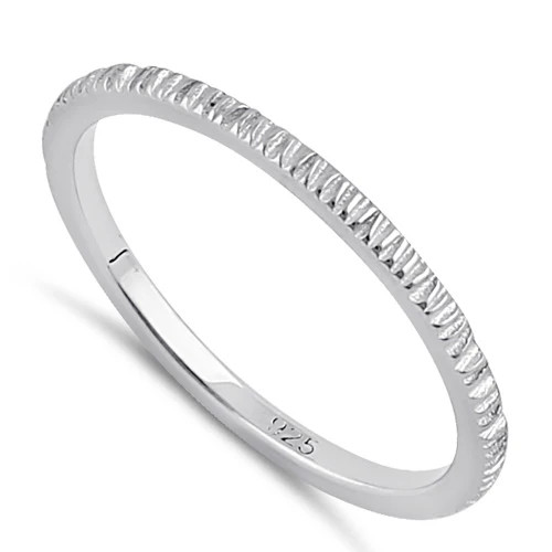 925 Sterling Silver Textured Band Ring