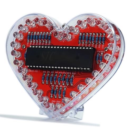 DIY Electronic Kits LED Heart-Shaped Flashing Light 51 microcontroller