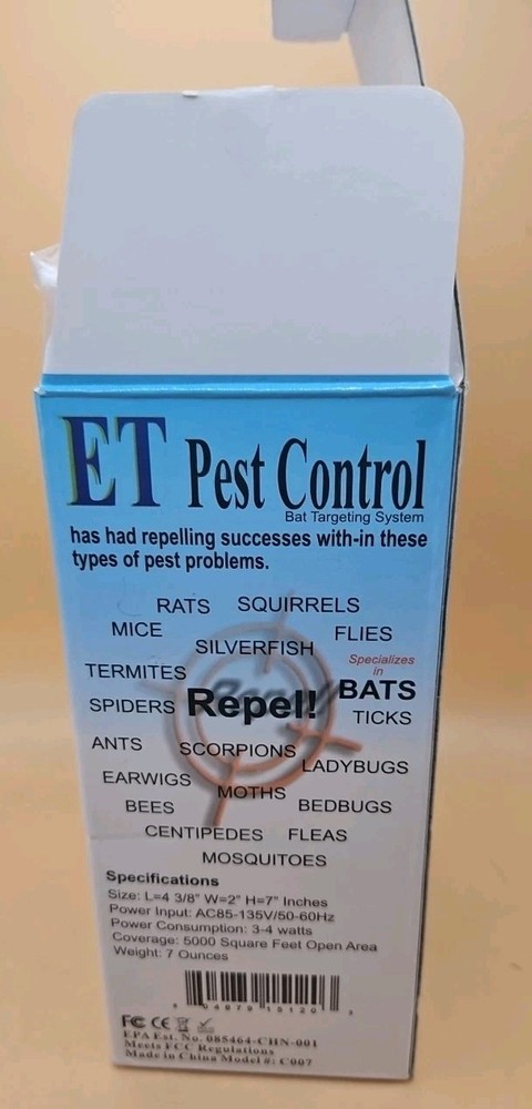 ET Pest Control (Bat targeting system) Open Box With Booklets