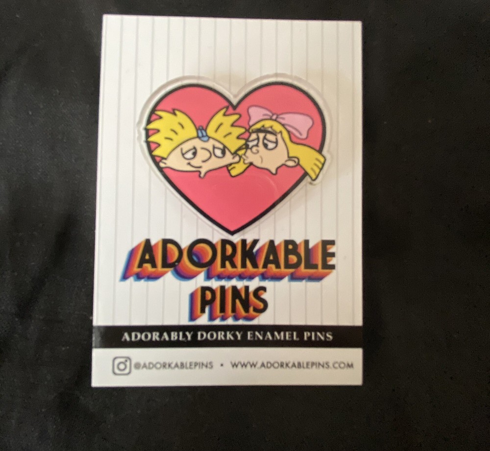 Hey Arnold! Acryllic Heart Pin Helga
