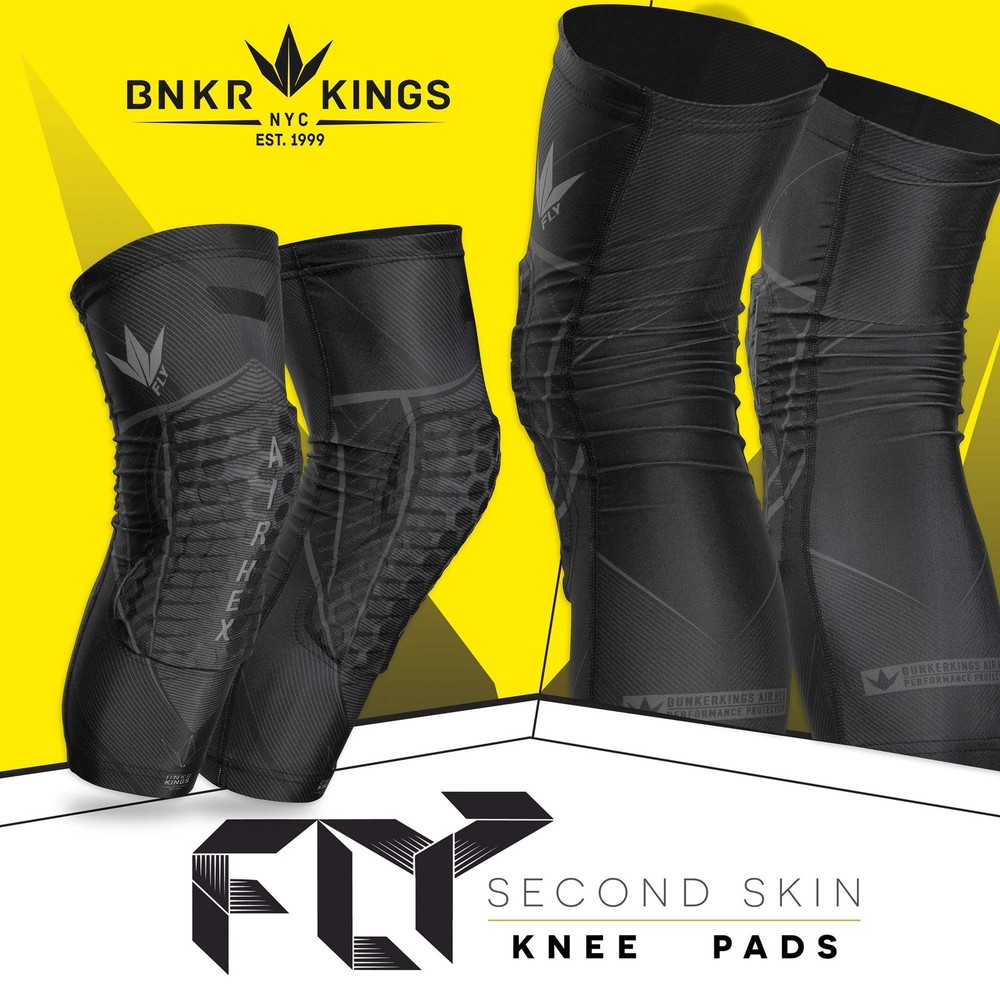 Bunkerkings Fly Compression Knee Pads - Black Small/Medium (SM/MD)