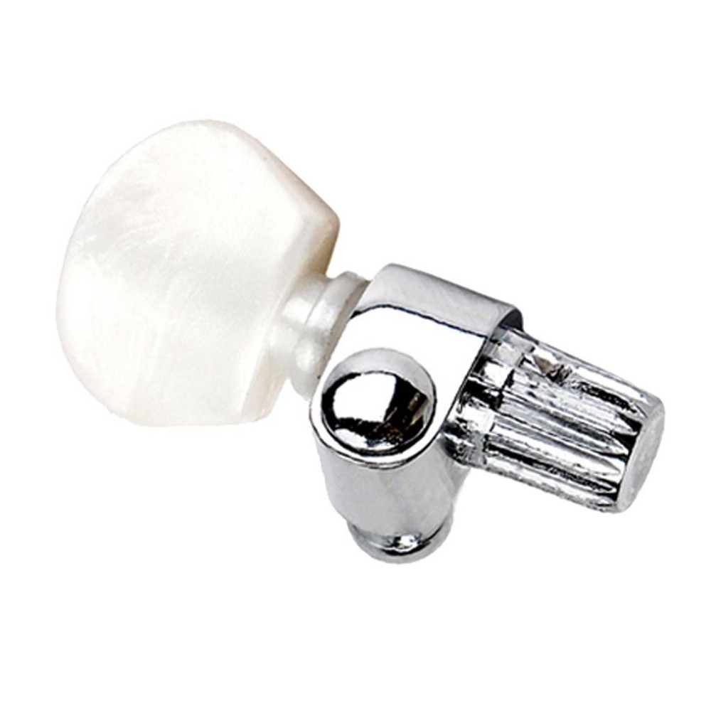 Chrome 5th Banjo String Tuning Keys Peg Machine Heads w/ Pearl Button