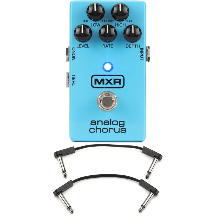 MXR M234 Analog Chorus Pedal with EBS Patch Cables