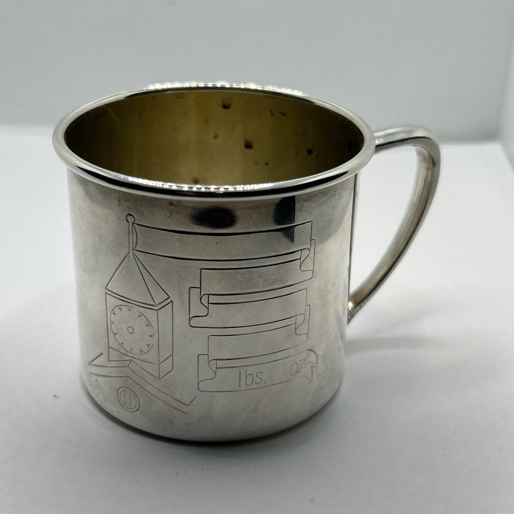 Oneida Ltd Baby Birth Records Engravable Silverplate Sipper Cup