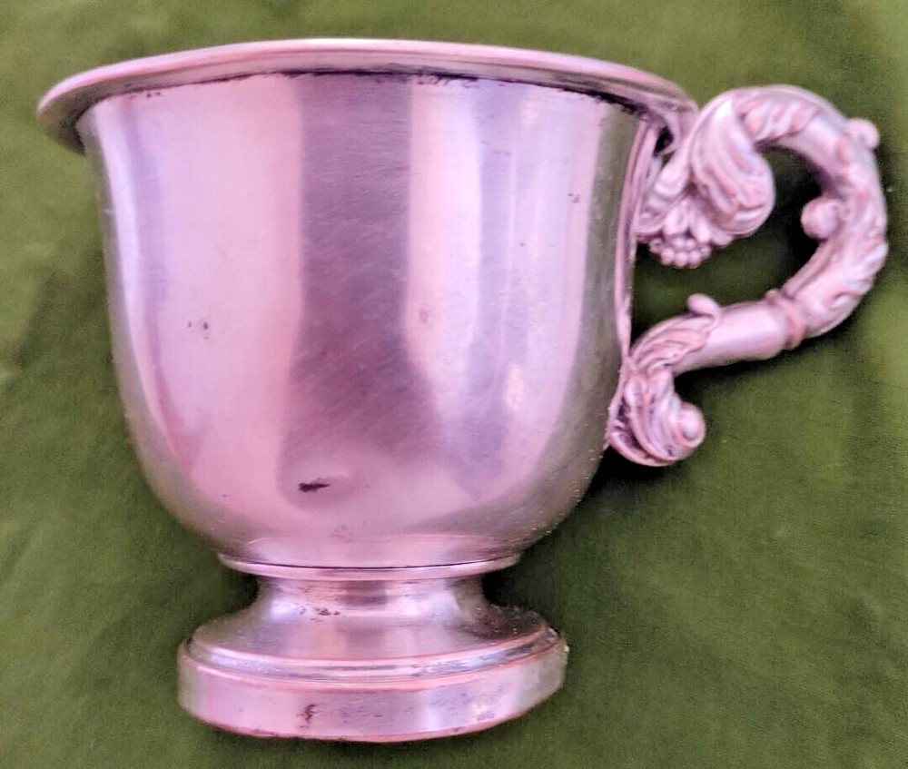 Old Cup brass with outside silver & inside gold polish, marked