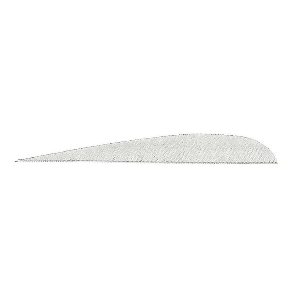 Gateway 5" Left Wing Parabolic White Feathers, 100 Pack