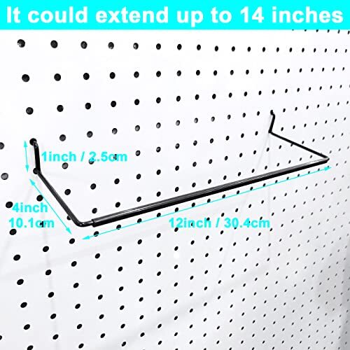 5 Pack Extendable Pegboard Paper Towel HolderPegboard Hook for WorkshopGarage...