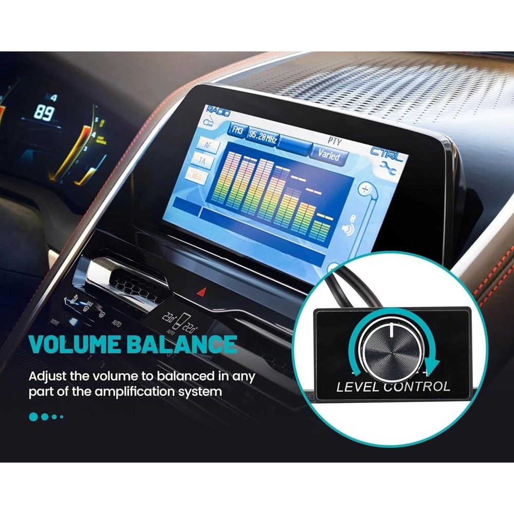 Subwoofer Level Control RCA Volume Knob Remote Controller for Amplifier Mount