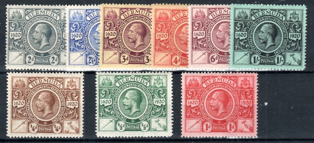 Bermuda 1921 Tercentenary set SG 68-76 MLH/MH