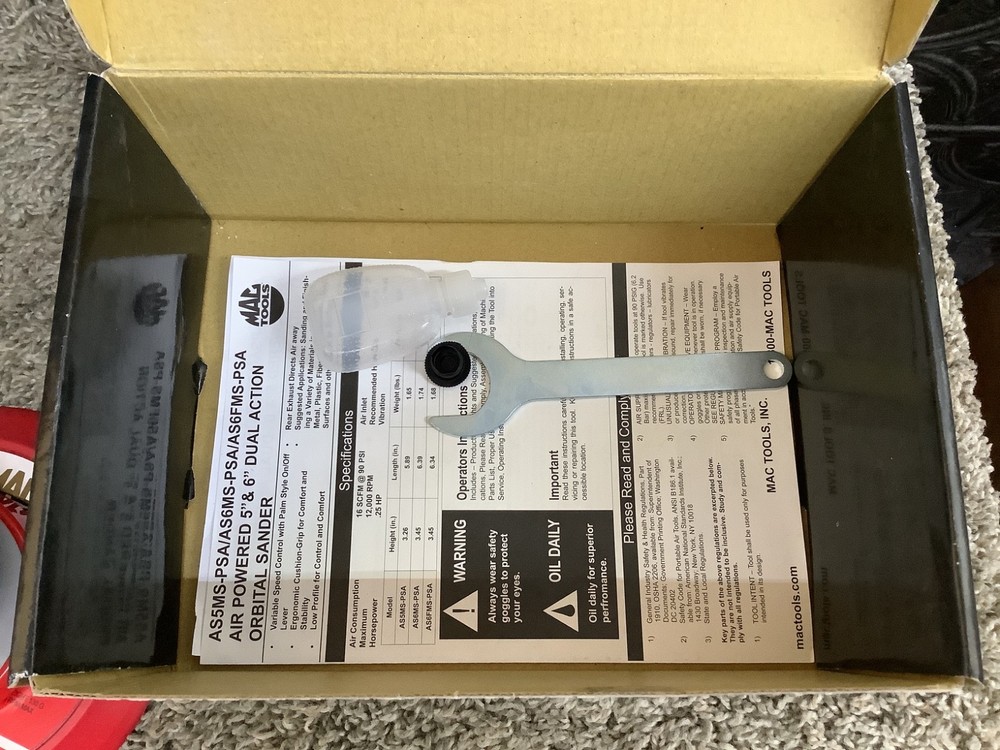 Mac Tools Dual Action 6" Orbital Sander AS6MS-PSA