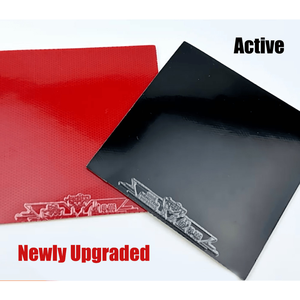 REACTOR Corbor Table Tennis Rubber Loop Plus Attack Pips in Sheet 1Red 1Black